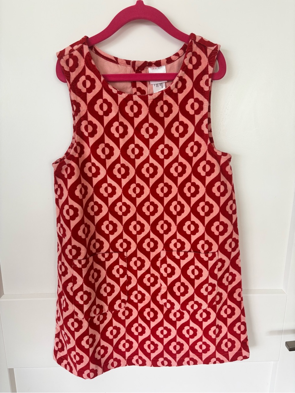 Hanna Andersson Velvet Jumper w/pockets 6-7T